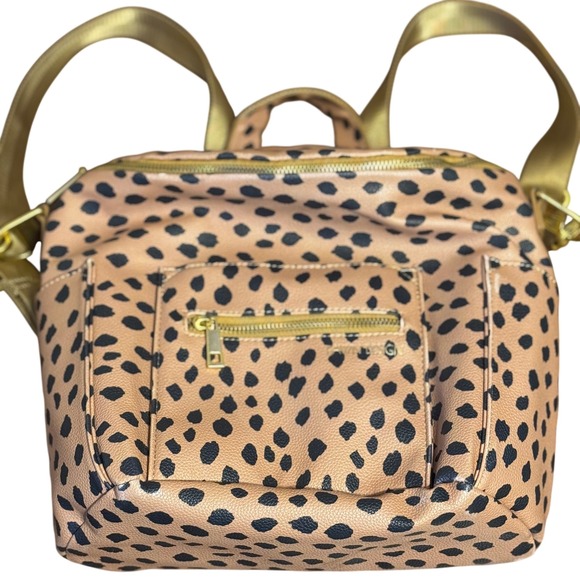 Fawn Design The Mini Spotted Convertible Backpack/Shoulder Diaper Bag EUC - Picture 2 of 16
